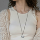 Awaken Talisman Necklace in Silver on Model