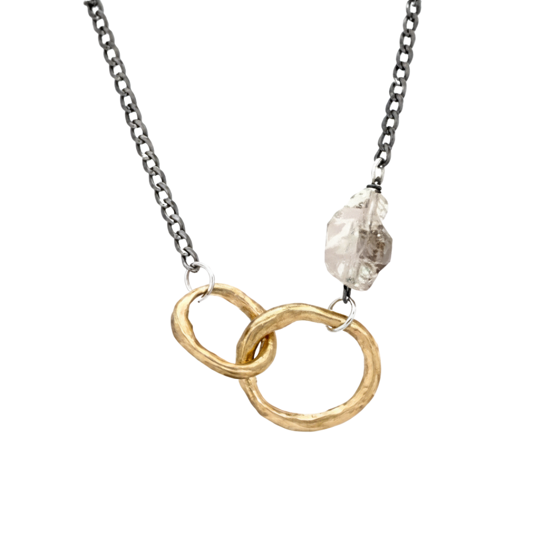 Close up of the Found Necklace from the Unbroken Collection 