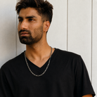 Line Necklace on male model