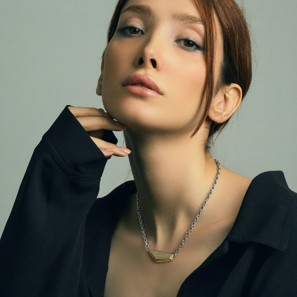 Vestige Necklace in Bronze on Model