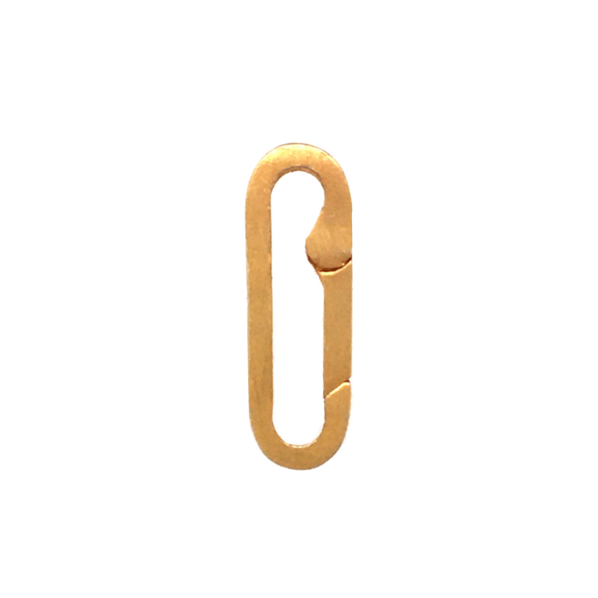 The Paper Clip Connector is made of 18kt Gold Plate and designed to easily add your Talisman Pendants.