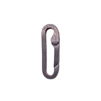 Our Oxidized Silver Paperclip Connector is designed to easily attach your Talisman Pendants. Connector measures 3/4" long and 1/4" wide. Connector is made of solid oxidized sterling silver. 