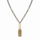 Passage Talisman Pendant on the Black Silver Layered Chain