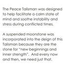 Peace Talisman Pendant meaning 