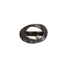 The Ovum Ring in Oxidized Silver with Diamond 