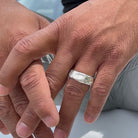 The Rebel Ring in Silver on Model