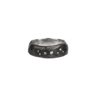 The Venus Ring with Diamonds is a powerful piece to celebrate a milestone. The dark oxidized finish, unique texture and sparkling white diamonds make it one of our most loved rings!  Each Venus Ring is meticulously designed with wabi-sabi intention, using only the finest precious metals and diamonds. We use the ancient lost wax casting technique to imbue each ring with character and soulful imperfections.