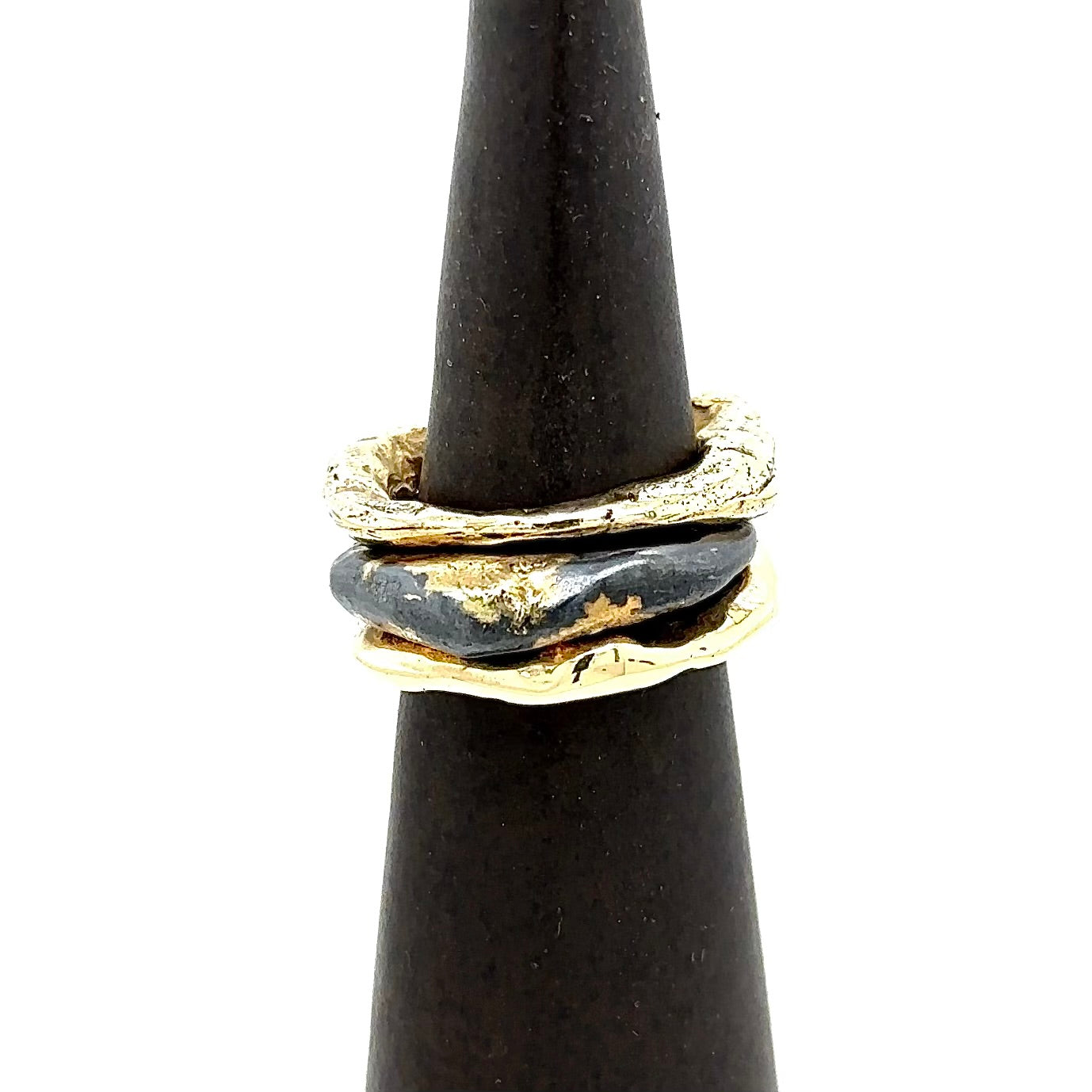 The Alchemist Ring Stack is the ultimate symbol of effortless style and artisanal craftsmanship. Each Ring is meticulously crafted with wabi-sabi intention, using only the finest precious metals. We use the ancient lost wax casting technique imbuing it with its own character and soulful imperfections that make it truly one of a kind.