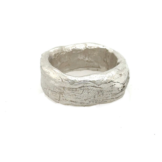 The Rebel Ring is imbued with unique character and soulful imperfections.  It's a bold unconventional statement on it's own or looks great added to any ring stack. It's the ideal ring for everyone and available up to a size 13!  A truly modern ring that says "be bold and celebrate your individuality!"