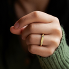 Lunar Eclipse Ring in Bronze on Model 