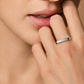 Lunar Eclipse Ring in Silver on model
