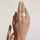 Origin Ring in Sterling Silver on Models hand