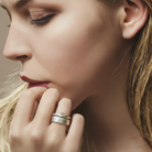 REBEL SS RING AND ODYSSEY SS RING ON MODEL