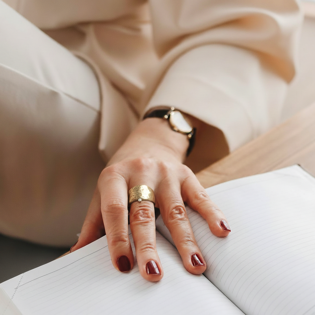 Relic Ring in Bronze on Model