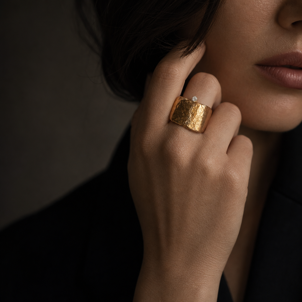 Relic Ring in bronze on model