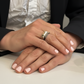 Trinity Ring Stack shown on hand