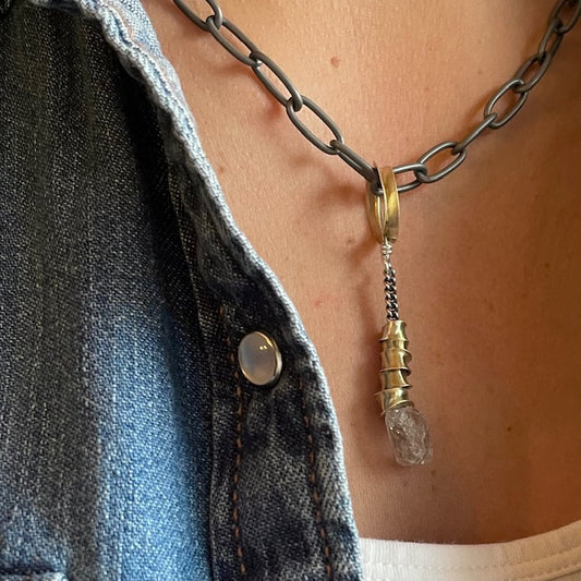 The Rooted Talisman draws its inspiration from the awe-inspiring design and functionality of the human spinal cord. Much like the intricate network of the spine, this talisman symbolizes strength, resilience, and the remarkable agility that resides within the core of our being. 