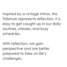 Reflection Talisman Pendant meaning