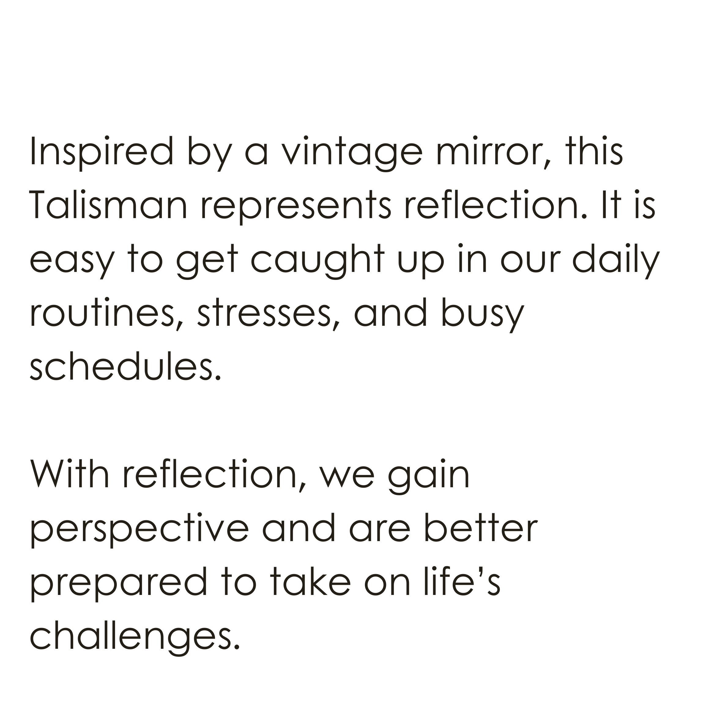 Reflection Talisman Pendant meaning