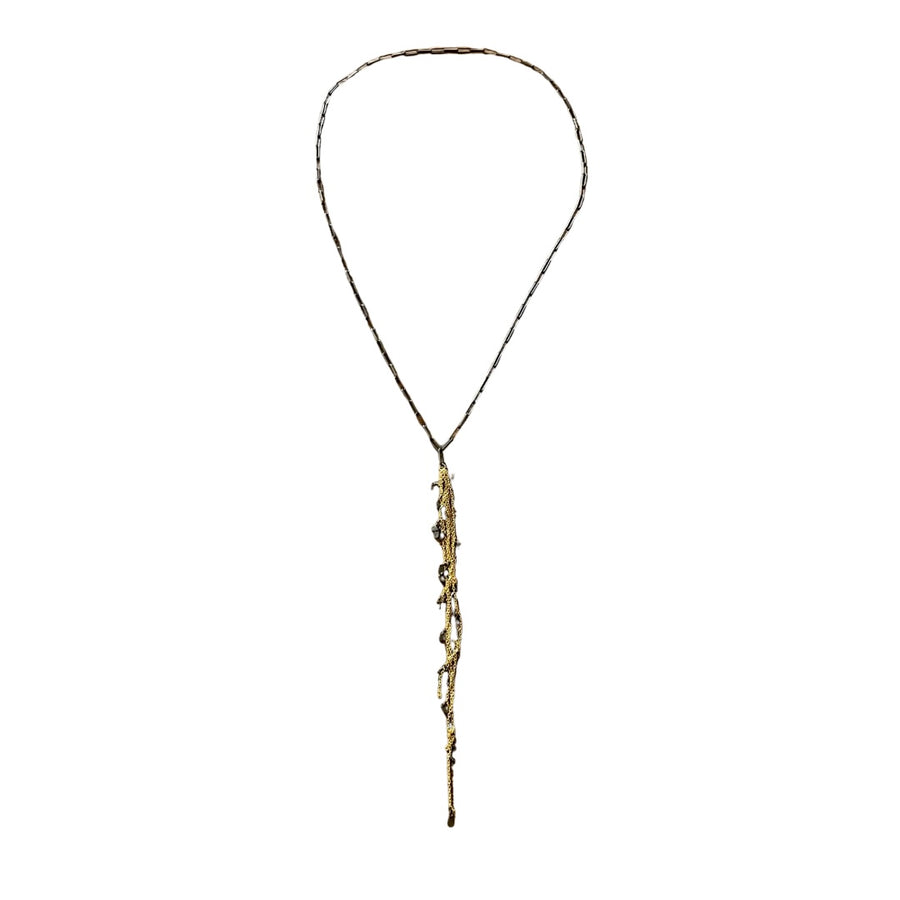The Mixed Metal Lotus Drop 30" Necklace from our Sacred Bloom Collection effortlessly blends metals and movement, creating a stunning solo piece. Each time you reach for it you will feel your own radiant petals, resilience and strength.
