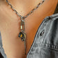 Oxidized Silver Chain with Silver Paper Clip Connector