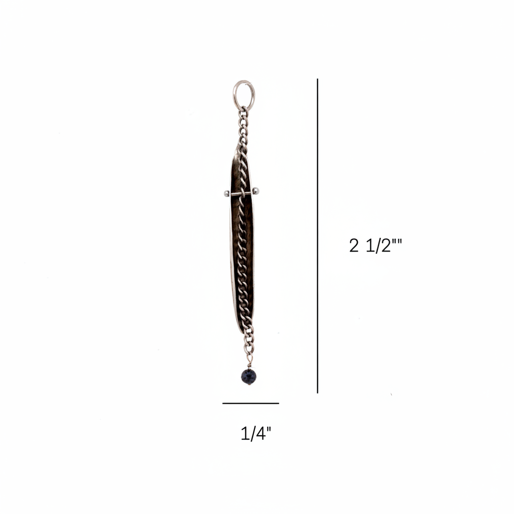 Strength Talisman Pendant with Black Diamond measurements