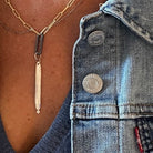 Strength Talisman Pendant shown on the Fine Layered Chain