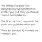 Strength w/ Black Diamond Talisman Pendant