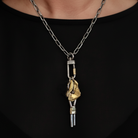 Close up of Compassion and Gratitude Talisman Pendants on Lock Connector 