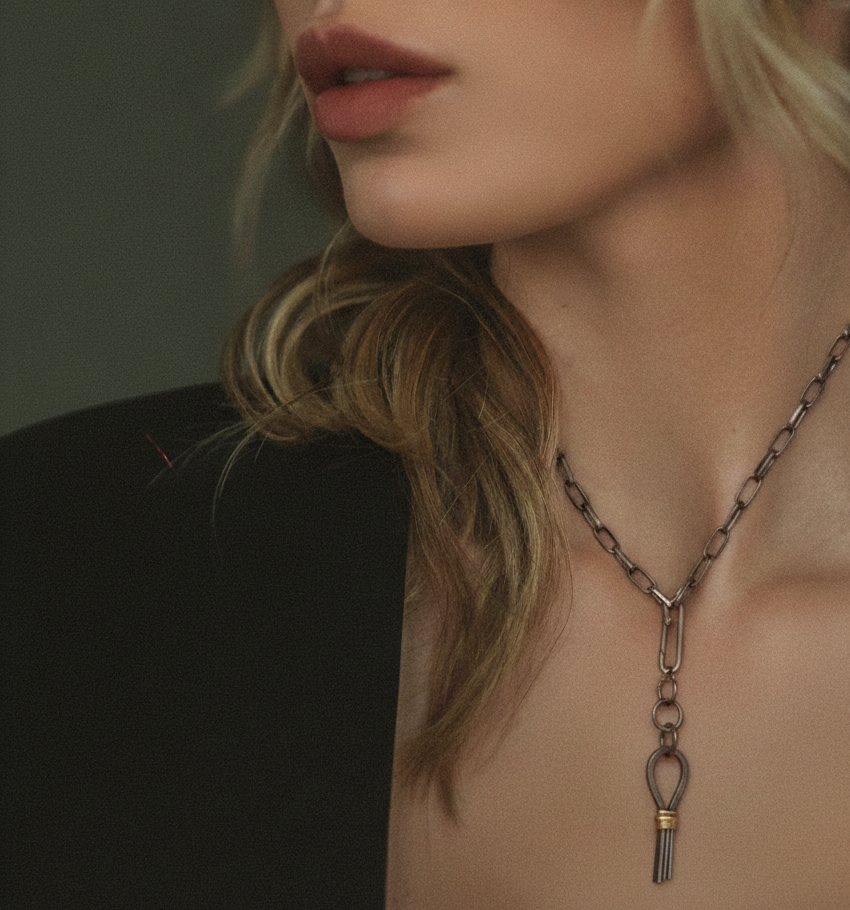 Compassion Talisman Pendant on Model