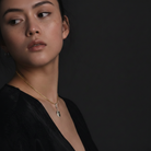 Discreet Talisman Necklace on Model 
