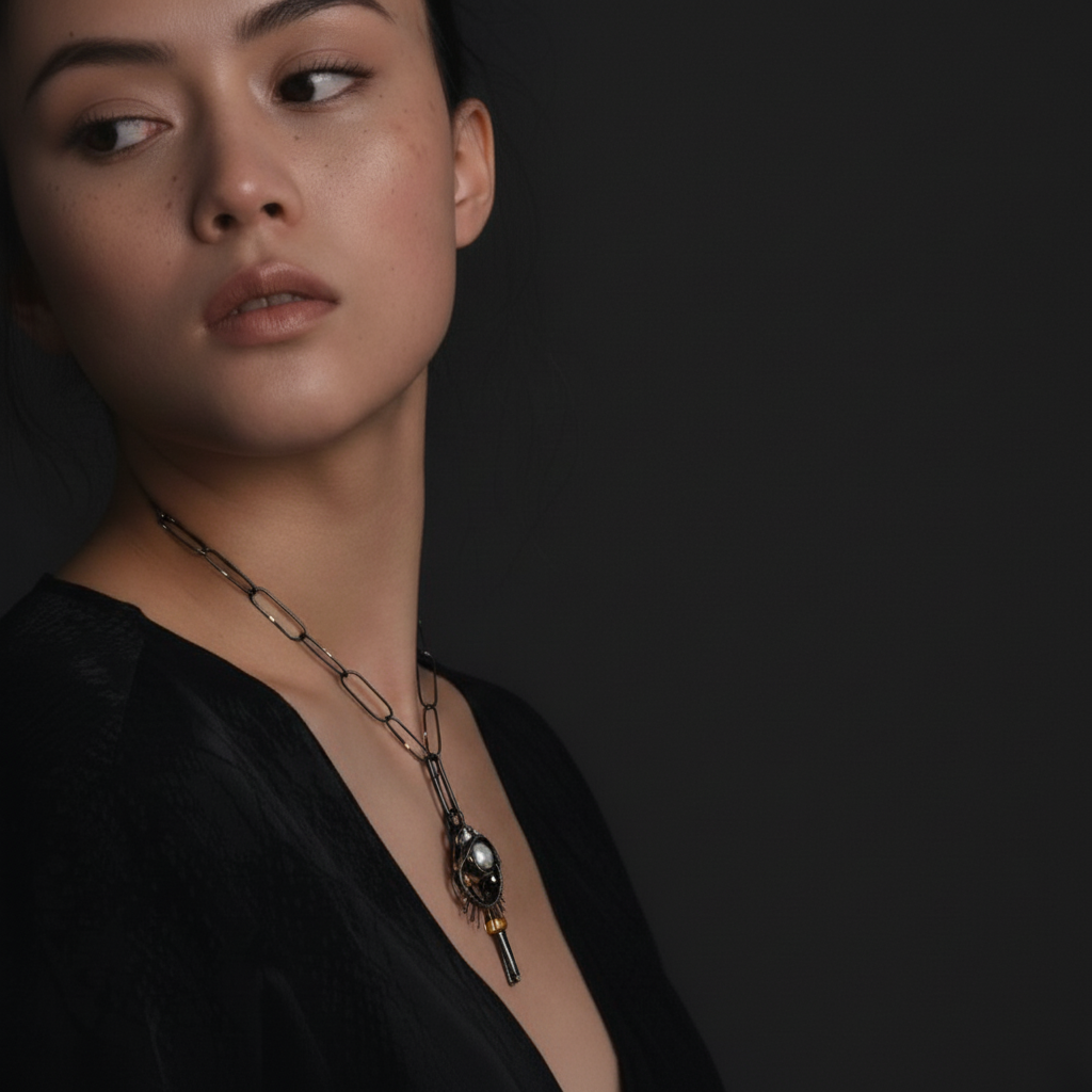 Fearless Talisman Necklace on Model