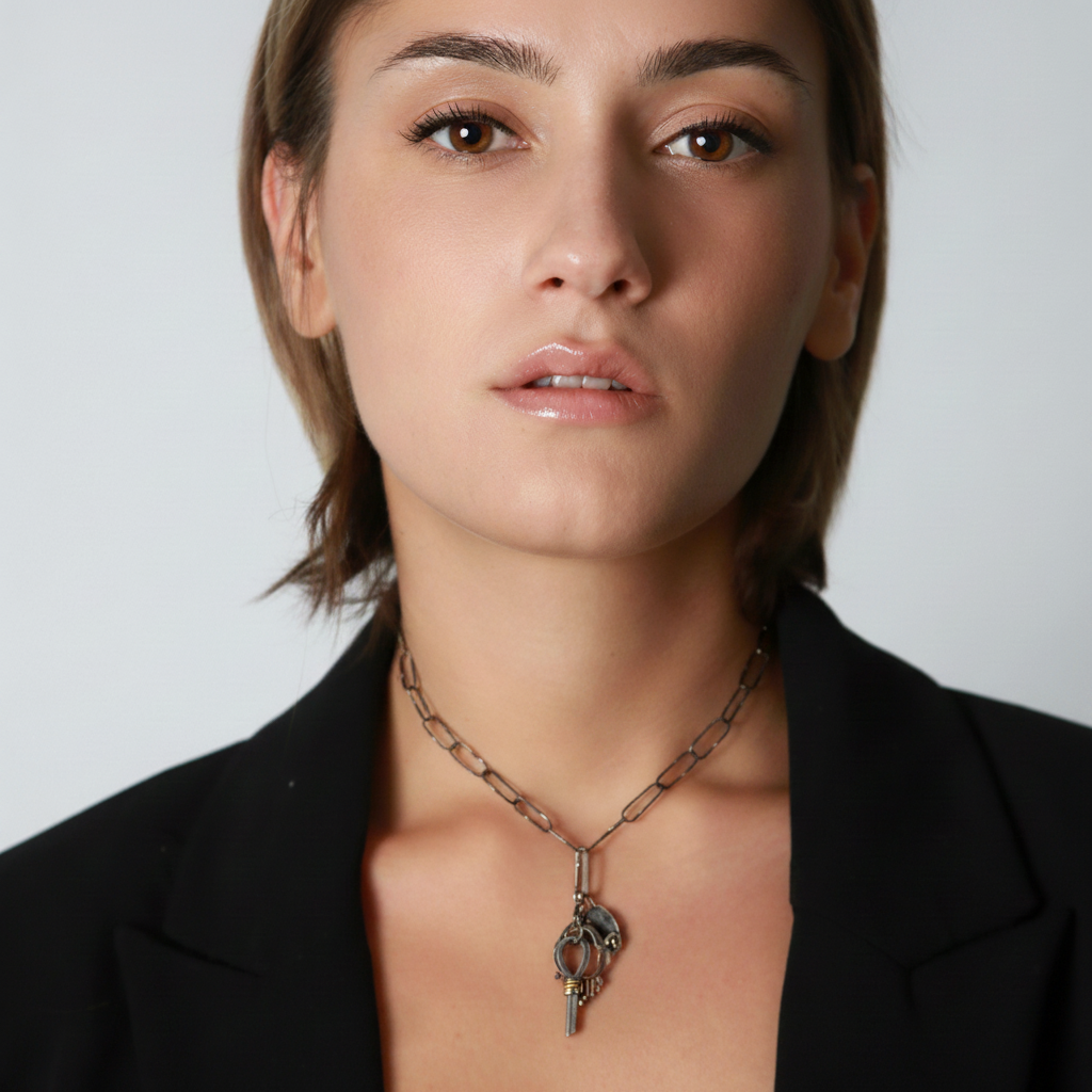 Fearless Talisman Necklace on Model