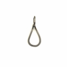 The Silver Tear Drop Connector measures approx 1" long and 3/8" wide. It's designed to easily attach your Talisman Pendants. Will slide over most chains. 