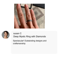 Deep Mystic Ring with Diamonds