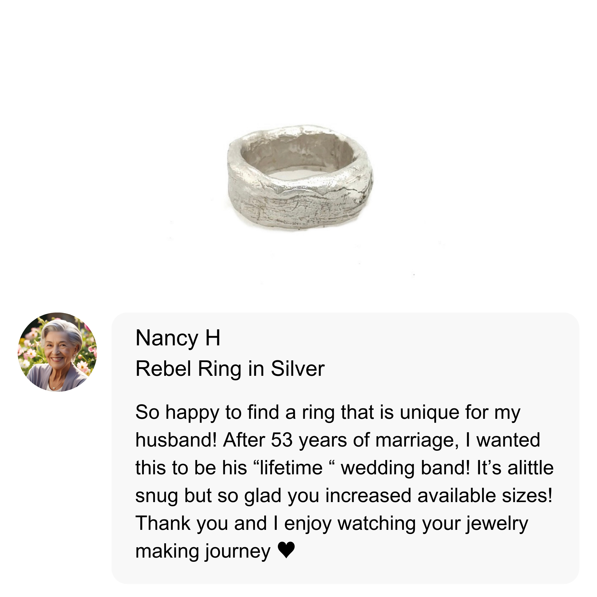 Customer Review of Rebel Ring in Silver 