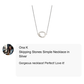 Skipping Stones Simple Necklace in Silver