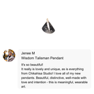 Customer review of Wisdom Talisman Pendant 