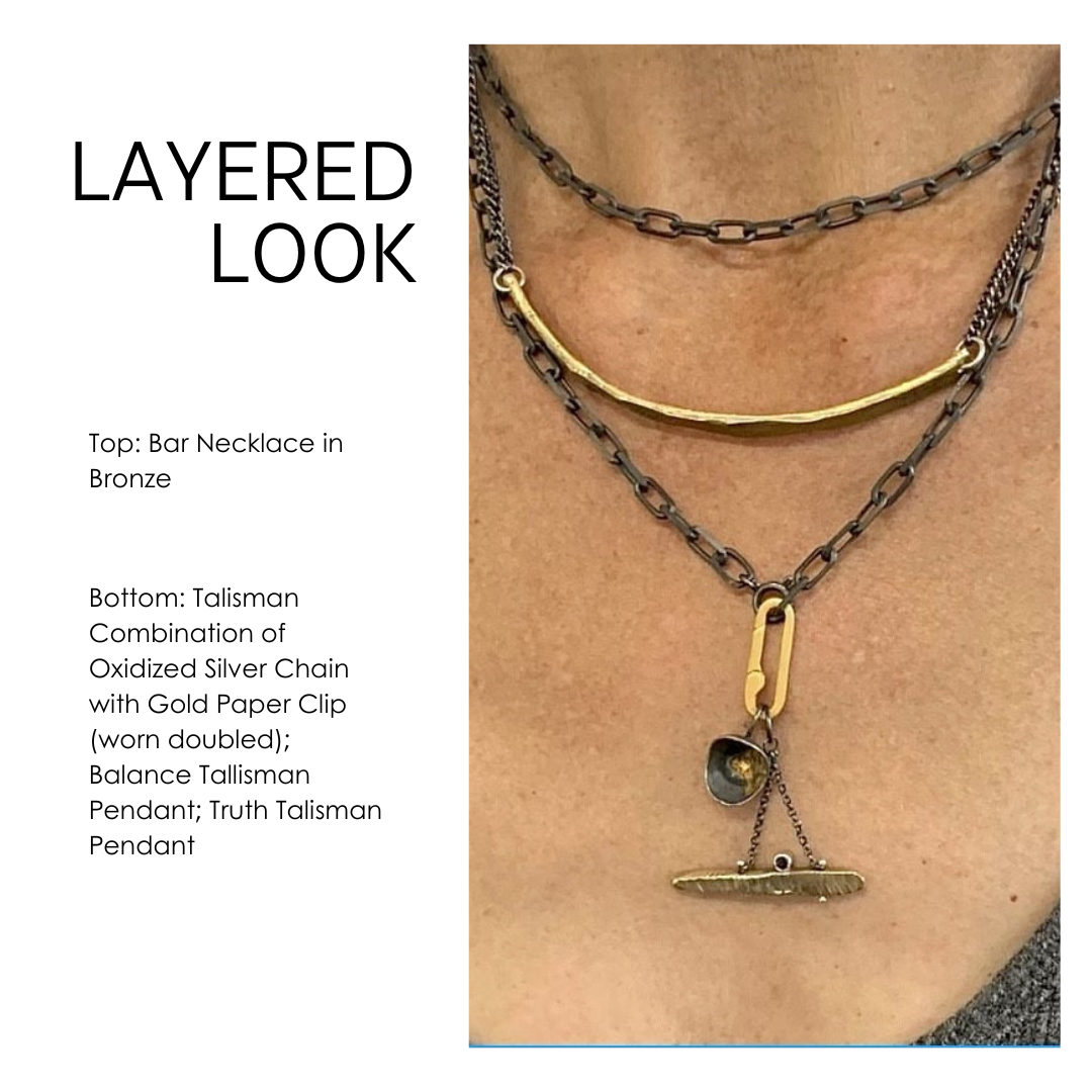 Layered Look featuring Two necklaces outlined in text