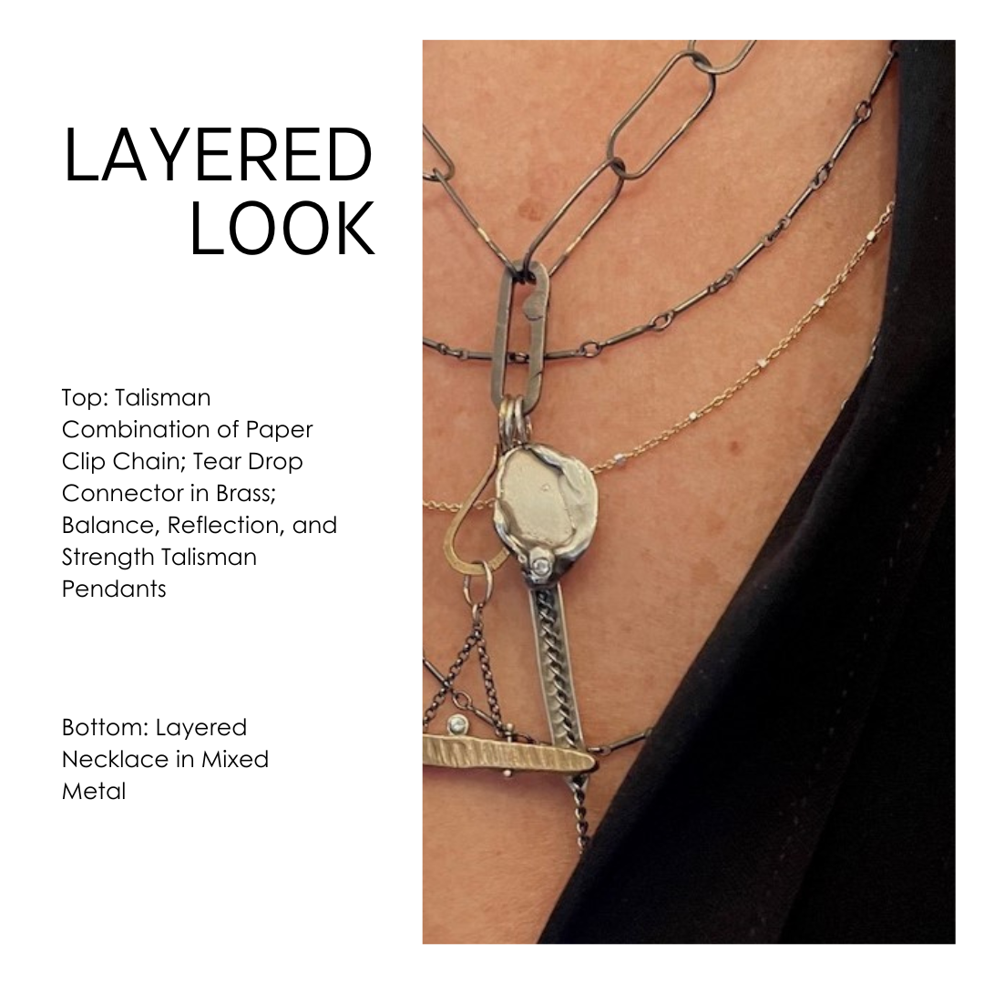 Layered Necklace in Mixed Metal