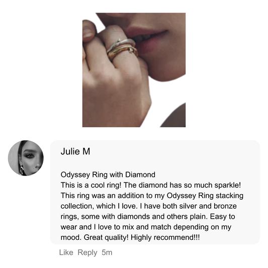 Odyssey Ring in Silver with White Diamond