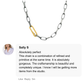 Oxidized Silver Chain with Gold Paper Clip Connector