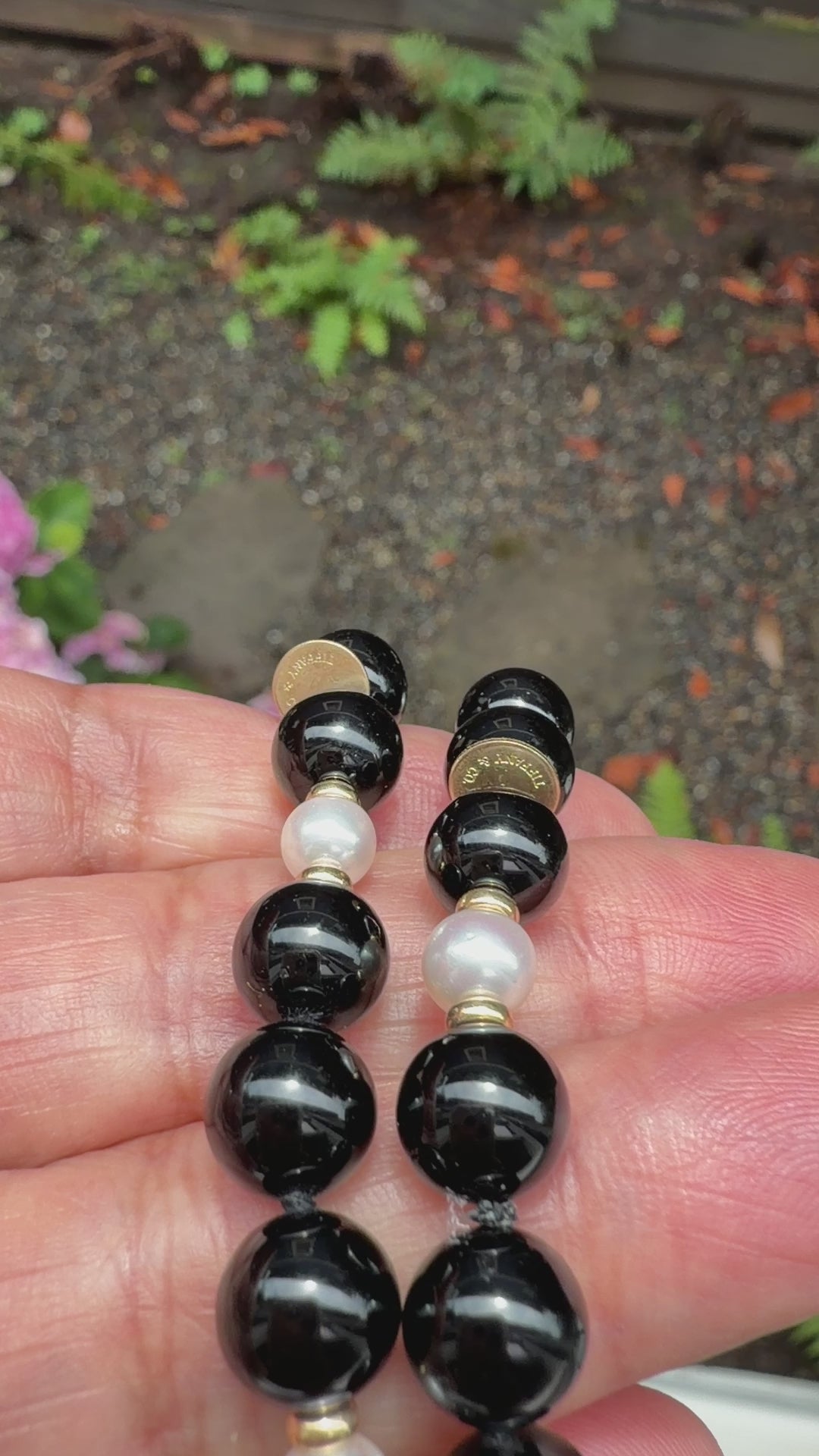 Video of Tiffany & Co. Black Onyx, Pearl and Gold Beaded Necklace in the Chikahisa Ancestor Collection. 