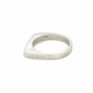 Side view of this sleek, architectural band captures that moment of clarity with its refined silhouette and single black diamond - like the dark center of an eclipse where revelation occurs in shadow.