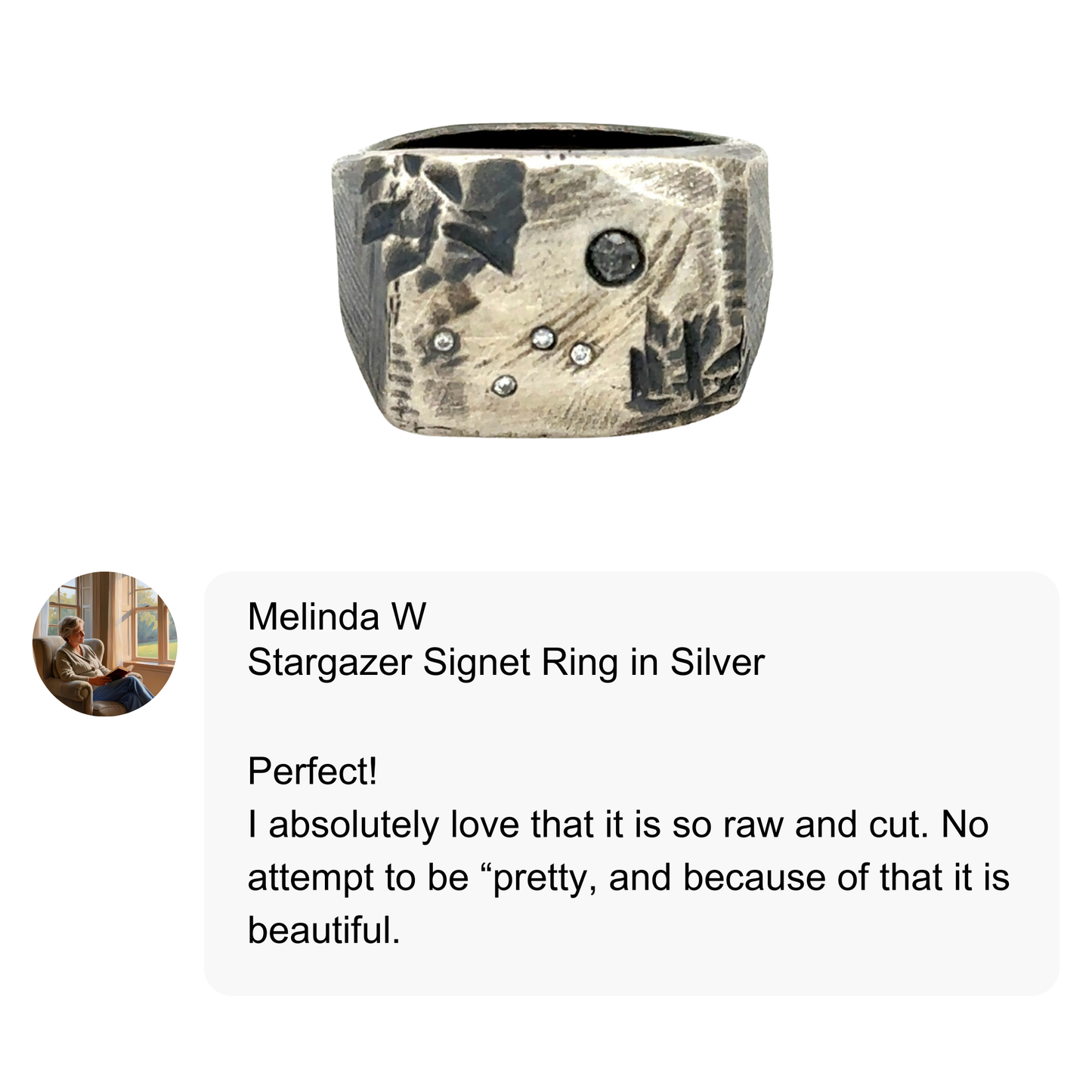 Stargazer Signet Ring in Silver