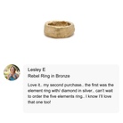Customer review of Rebel Ring in Bronze 