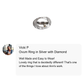 Ovum Ring in Silver with Diamond