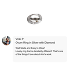 Customer Review of Ovum Ring in Silver with Diamond