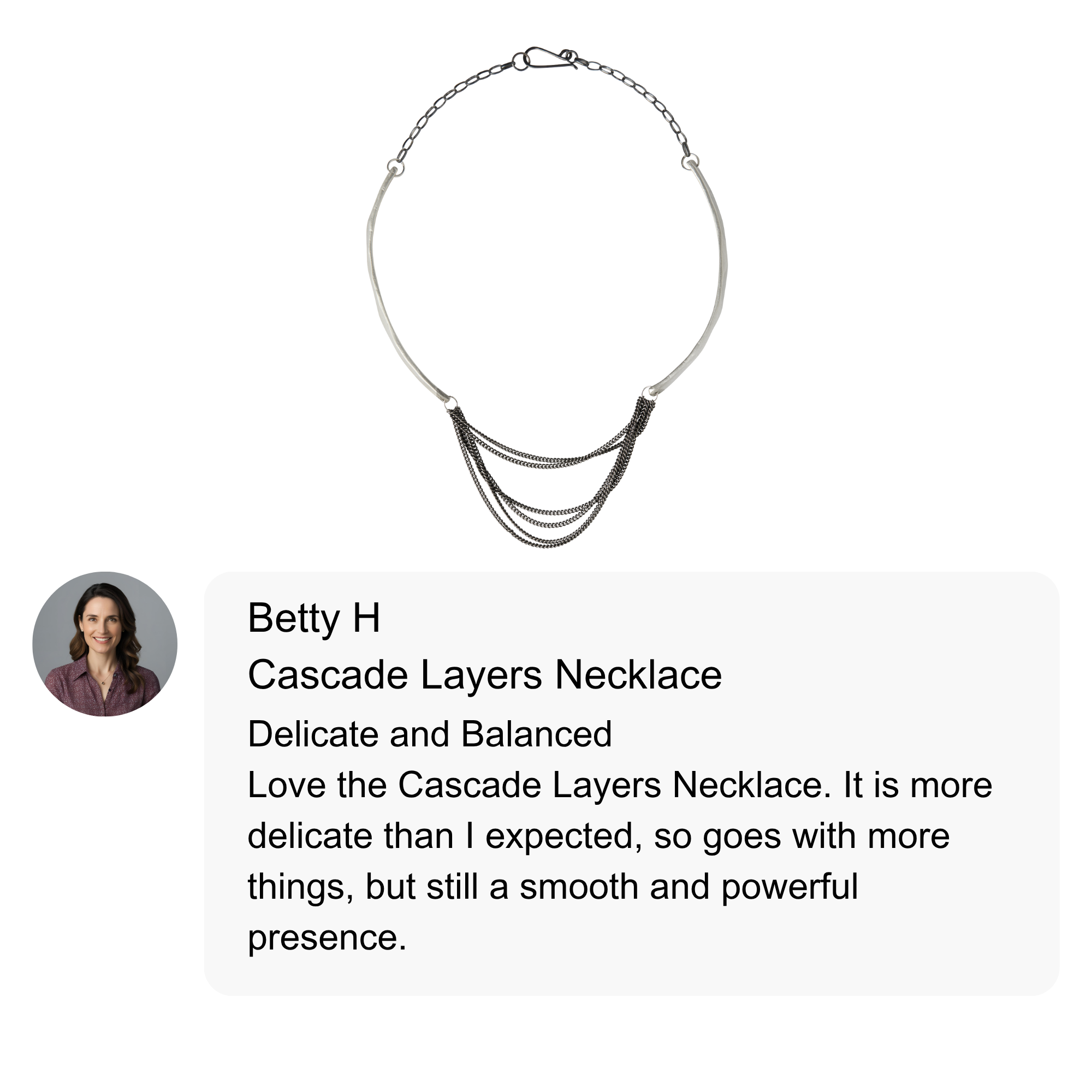 Customer Review of Cascade Layers Necklace 