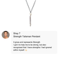 Strength w/ White Diamond Talisman Pendant